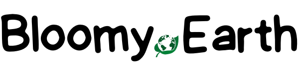 Bloomy Earth logo for a tree planting and reforestation platform helping individuals and businesses plant trees, support local communities, and track measurable carbon impact with transparent certificates.